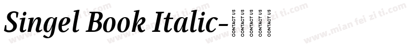 Singel Book Italic字体转换